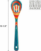 Totally Bamboo Baltique Montego Bay Collection 12-1/2" Wooden Slotted Cooking Spoon, Safe for Nonstick