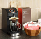 Coulée EcoPour O.G. Coffee, Single Serve Pour Over Colombian Coffee, Medium Roast, Use for Camping or Traveling, Pre Filled Compostable Filters, Ready to Brew with Hot Water, 20 Pack