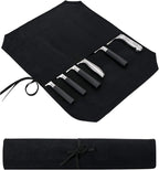 Chef’s Knife Roll Case, Waxed Canvas Cutlery Knives Holders Protectors, Home Kitchen Cooking Tools And Utensils Wrap Bag Wallet, Multi-Purpose Brush Roll Bag, Travel Tool Roll Pouch