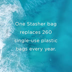 Stasher Premium Silicone Reusable Food Storage Bowl, Blue, Microwave, Sous Vide, Dishwasher, Oven and Freezer Safe, BPA Free, Leak-free, Eco-friendly, 8-Cup Bowl