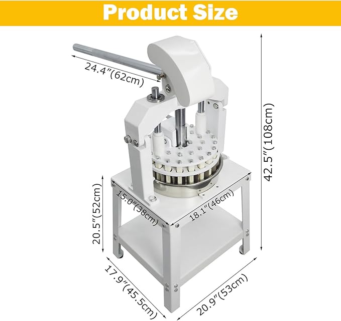 TECHTONGDA Commercial Dough Divider Rounder Machine Manual 36PCS Dough Cutter Hand Press Bread Bakery Dough Dividing Machine