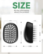 SXhyf Vegetable Brush Scrubber for Food [Black Stiff Bristles Brush + White Soft Bristles Brush] Potato Scrubber, Dishwasher Safe Veggie & Fruit Cleaning Brush for Mushrooms, Carrots, Lemons, Eggs