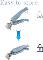 Stainless Steel Anti-Scalding Hot Bowl Dish Plate Gripper Clips Tongs Clamp Holder for Moving Hot Plate or Bowls with Food Out from Instant Pot Microwave Oven (2, Blue)