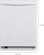 Kenmore 24" Built-in Stainless Steel Tub Dishwasher EasyFlex 3rd, SmartWash, UltraWash, TurboDry, MoreSpace Plus Adjustable Rack, Energy Star Certified, White