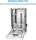 Midea MDF18A1AWW Built-in Dishwasher with 8 Place Settings, 6 Washing Programs, Stainless Steel Tub, Heated Dry, Energy Star, White