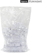 Fake Ice Cubes, 50 PCS 0.8" Fake Ice, Artificial Acrylic Crystal Diamonds for Vase Fillers, 20 mm Plastic Ice Cubes for Party, Wedding