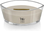 WoodWick Tonka & Almond Milk Gifts for Women and Men, 16 oz Ellipse Candle with Crackling Wick