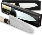 HIROSHI Sushi & Sashimi Knife Set 4-Piece High Carbon Stainless Steel Japanese Chef Knives with Beech Wood Handle Professional Kitchen Knife Set for Precision Cutting