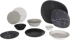 Carlisle FoodService Products Ridge Reusable Plastic Bowl for Home and Restaurant, Melamine, 52 Ounces, Cement, (Pack of 12)