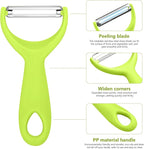 Apple Peeler:Pear Fruit Vegetable Peeler,Manual peeler for Peeling Apples, Pears, Cucumber;Garlic Carrot Potato Cheese Zester Grater, Essential Kitchen Tool(2-Pack) (green)
