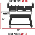 recteq DualFire 1200 Wood Pellet Smoker Grill, Wi-Fi Electric Pellet Grills, Dual Chambers for Hot and Fast + Low and Slow Cooking, DualFire 1200 + BBQ Master Bundle