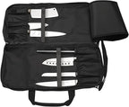 EVERPRIDE Chef Knife Bag Holds 20 Knives PLUS Large Zippered Compartment for Kitchen Tools – Durable, Large Knife Bag for Chefs – Knives Not Included