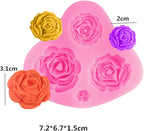6 Pack Flower Molds - Peony, Rose, Sunflower, Animal Shapes - Resin Casting & Candle Making Molds