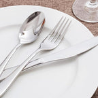 KINGSTONE 60-Piece Silverware Set for 12,18/10 Premium Stainless Steel Flatware Set, for Home, Restaurant, Wedding and Party Use, Mirror-Polished Cutlery Set, Dishwasher Safe.