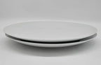 Festcool 2X14-inch Porcelain Circular Platters/Serving Plates, Platter, White, Stackable, Set of 2