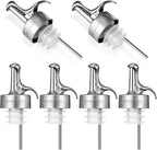 Olive Oil Spouts, Stainless Steel Pour Spout, Olive Oil Pour Spout for Dispenser, Pour Bottle Spouts, Suitable for Beverage,Vinegar and Sauce for Home Kitchen -6PCS