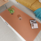 Leather Table Cover,1.8mm Thick,28x48 Inch Desk Cover,Large Desk Mat,Table Protector,Table Cover Protector,Table Protectors for Rectangle Tables(Brown+Gray,28x48)