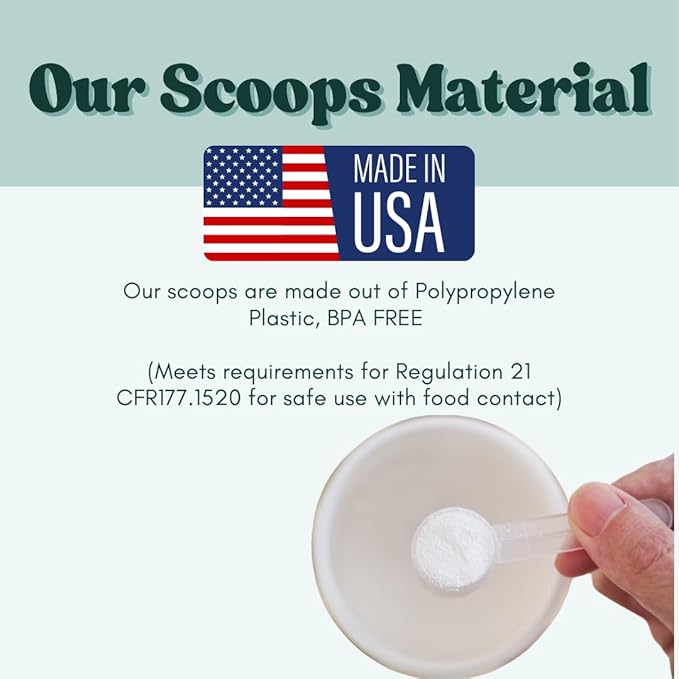 1/4 Teaspoon (1.25 mL) Long Handle Scoop for Measuring Coffee, Pet Food, Grains, Protein, Spices and Other Dry Goods (Pack of 5)