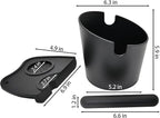 6.3 inch Large Espresso Knock Box Silicone coffee Tamper Mat Espresso Machine Accessories Set of 2 with Removable Knock Bar and Anti-Slip Base for Home Office Barista Tools for Bar Shop