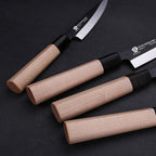 WILDMOK 7 Inch Deba Knife - Asian Usuba Salmon Sashimi Knife with German Stainless Steel Blade & Traditional Wooden Handle