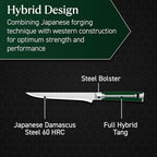 HexClad Boning Knife, 6-Inch Japanese Damascus Stainless Steel Blade, Pakkawood Handle
