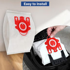 14 Packs 3D Airclean Bags Replacement for Miele FJM Vacuum Cleaner Bags,Compact C1, Compact C2, Complete C1, S241, S290, S300i, S500, S700, S4, S6 Series, Replaces Part 10123220