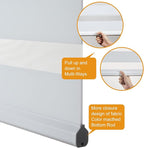 Persilux Cordless Zebra Blinds for Windows Free-Stop Window Blinds (35" W X 47" H, White) Dual Layer Light Control for Day and Night, Light Filtering Sheer Shades for Home, Bedroom, Easy to Install