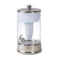 ZeroWater 40-Cup Ready-Pour 5-Stage Round Glass Water Filter Dispenser with 5-Stage 0 TDS Water Filter – IAPMO Certified to Reduce Lead, Chromium, and PFOA/PFOS