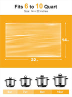 SMARTAKE Slow Cooker Liners, Extra Large Size 14"x 22" Disposable Cooking Bags, Fit 6QT to 10QT for Slow Cooker, Cooking Trays, Suitable for Oval & Round Pots, 30 Liners