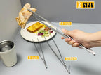 JETKONG 3 Pcs Extra Long Kitchen Tweezers Heavy Duty Stainless Steel Cooking Tweezers (9 12 14 Inch, Silver)