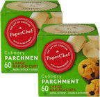 PaperChef – Large Parchment Baking Cups – Easy Release, Non-Stick, Unbleached & Compostable – Perfect for Muffins & Cupcakes – 60 Count - 2 Pack