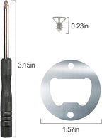 moonoom 80Set DIY Bottle Opener Insert Kits, 80 Rustproof Metal Bottle Opener Inserts + 160 Screws + Screwdriver, Silver 80