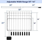 Skyflame Stainless Steel Electric Barbecue Shish Kabob Skewer Set with 9pcs Skewers, Automatic Rotating Skewer Turner with Adjustable Speed Motor and Adjustable Length Rotisserie BBQ Grill Rack