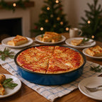 3-Pack Enamel Roasting & Baking Pan Set 10/12/14 Inch Round Deep Cake Pans for Turkey Pizza Casseroles Desserts Oven & Dishwasher Safe up to 932F Thanksgiving Holiday Gifts & Baking Dishes