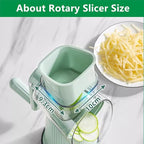 5 in 1 Rotary Grater, Kitchen Artifact 5 in 1 Food Chopper, AYUBOC 5 in 1 Gourmet Cheese Grater, 5 in 1 Cheese Grater, 5 in 1 Hand Crank Food Chopper-Green|5 Group Blades
