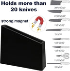Magnetic Knife Block Black,12-16 Knives Holder with Powerful Magnets,Knife Board Knife Strip Rack with Double Side Strong Magnets