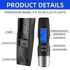 Digital Meat Thermometer Fork, Fast Read Grill Thermometer with LED Display and Stainless Steel Probes,Kitchen Probe with Long Fork,Suitable for Steak Chicken Pork Turkey Hot Grilled Food
