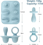 Silicone Baby Popsicle Molds with Sticks, Mini Popsicles Molds for Babies Breastmilk Popsicle Molds for Teething Relief, Frozen Treats Maker Popsicle Maker Ice Pop Mold for Toddlers Kids