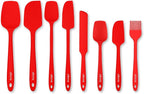 Elihome Mini Silicone Basting Pastry Brush, Cooking Brush for Oil Sauce Butter Marinades, Food Brushes for BBQ Grill Kitchen Baking, Baster Brushes Baste Pastries Cakes Meat Desserts, Food Grade, Red