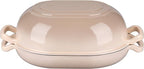 Enameled Cast Iron Sourdough Bread Oven, Dutch Oven, Loaf Cast Iron Bread Pan for Homemade Bread Baking, Meatloaf Pan with Lid, 5QT, Latte