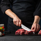 Chef Knife Starter 8 inch Super Sharp Chef's Knife Home Cook Kitchen Knife Premium Carbon Stainless Steel Universal knife with Ergonomic Wooden Handle in Gift Box