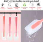 9Pcs Spatulas Silicone Heat Resistant Silicone Spatula Set Small Mini Long Jar Spatulas for Nonstick Cookware, Rubber Silicone Spoon Spatula Set for Baking Mixing Cooking Kitchen Utensils Set