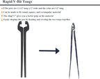 Rapid Tongs Bundle Set 6 Type of Tong Bundles Set DIY Rapid Tongs Comes with Rivet for Beginner Futher Smithing