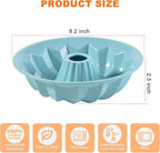 Silicone Cake Mold Flower Shaped - Non-Stick Bundt Pan, Reusable Flexible Baking Mold for Cakes Cupcakes Chocolate, Easy to Clean Blue Baking Supplies
