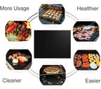 Renook Set of 12 Grill Mats for Outdoor Grill, BBQ Grilling Mat for Gas Grill, Non-Stick Cooking Sheets, Oven Liners, 15.75 X 13 Inch