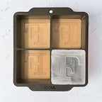 Letter F Monogram Ice Cube Mold Custom Ice Cube Mold 2 Inch Big Initials Silicone Ice Cube Tray Gifts for DAD Gifts for Him