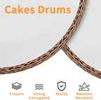 10 Packs Cake Boards 10 Inch Round - Sturdy 1/2" Thick Cake Drum, Cake Base Sturdy Multiple Layers of Corrugated Cardboard for Heavy or Multi Layer Cakes, Pastry, Display (10inch/10pcs)