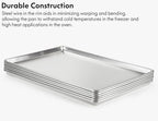 CURTA 12 Pack Aluminum Sheet Pan, NSF Listed Full Size 26 x 18 inch Commercial Bakery Cake Bun Pan, Baking Tray …