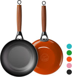 YUTANN 12 Inch Nonstick Cast Iron Pan - Pre-Seasoned Skillet with Oil-Saving Diamond Pattern, Removable Handle, Oven Safe, Healthy & Durable Cooking