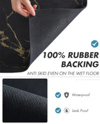 AMOAMI Coffee Mat Hide Stain Rubber Backed Absorbent Dish Drying Mat for Kitchen Counter - Fits Under Coffee Maker or Machine